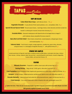 20% gratuity applied to parties of 6 or more