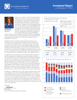 Investment Report - Seattle Foundation