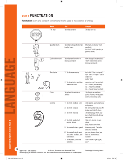 Punctuation Revision