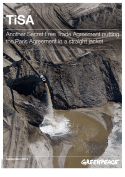 Another Secret Free Trade Agreement putting the - TTIP