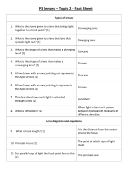 P3 lenses &ndash; Topic 2