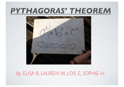 Sophie Lauren Lois Elisa PYTHAGORUS