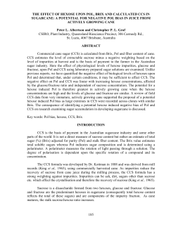 the effect of hexose upon pol, brix - American Society of Sugar Cane