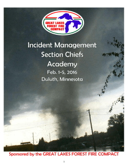 Sponsored by the GREAT LAKES FOREST FIRE COMPACT