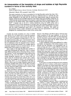 An interpretation of the translation of drops and bubbles at high