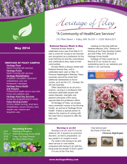 May 2014 - Heritage of Foley