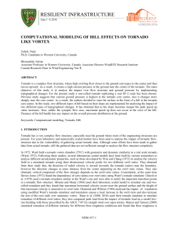 ndm-557: computational modeling of hill effects on tornado like vortex