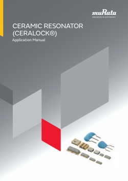 Ceramic Resonators (CERALOCK&reg;)