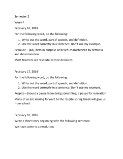 1. Write out the word, part of speech, and definit