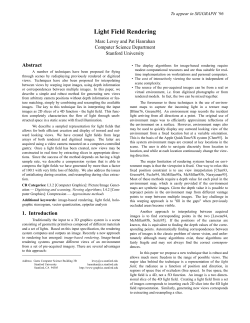 Light Field Rendering - Stanford Graphics Lab