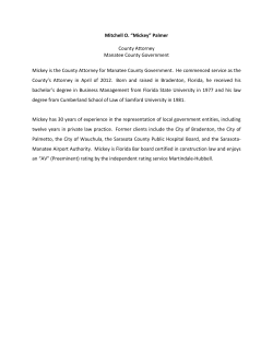 Mitchell O. &ldquo;Mickey&rdquo; Palmer County Attorney