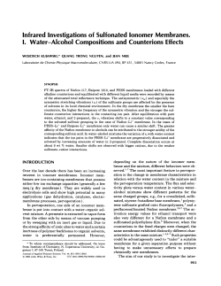 Infrared investigations of sulfonated ionomer membranes. I. Water