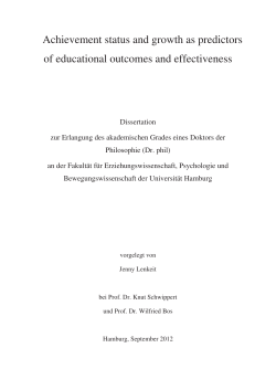 Achievement status and growth as predictors of educational