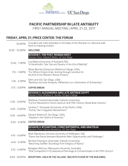 Program - Center for Hellenic Studies