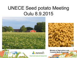 UNECE Seed potato Meeting Oulu 8.9.2015