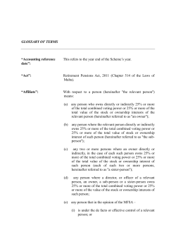 GLOSSARY OF TERMS &ldquo;Accounting reference This refers to the