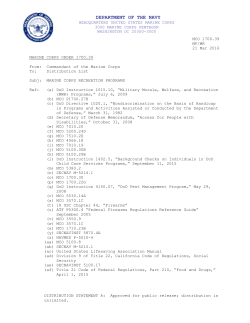 MCO 1700.39 - MCCS Lejeune
