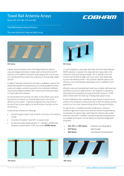 Towel Rail Antenna Arrays