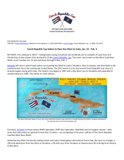 Conch Republic Cup Sailors to Race Key West to Cuba, Jan. 22
