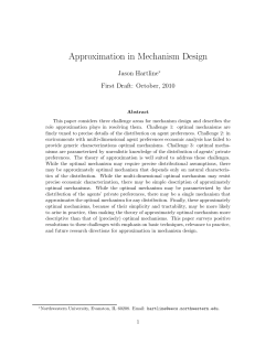 Approximation in Mechanism Design