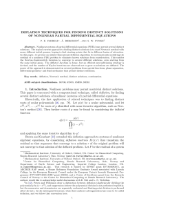DEFLATION TECHNIQUES FOR FINDING