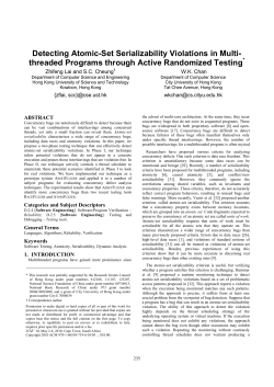 Detecting Atomic-Set Serializability Violations in Multi
