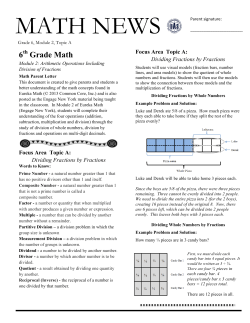 MATH NEWS