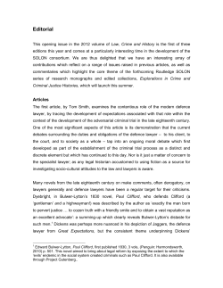 Editorial - SOLON :: Journal