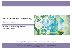 Art and Science of Counselling - St. John`s Counselling Service