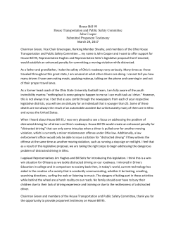 House Bill 95 House Transportation and Public Safety Committee