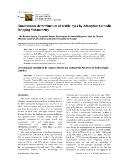 Simultaneous determination of textile dyes by Adsorptive Cathodic