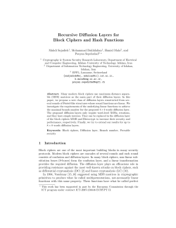 Recursive Diffusion Layers for Block Ciphers and Hash Functions