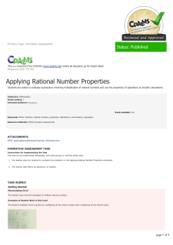 Applying Rational Number Properties