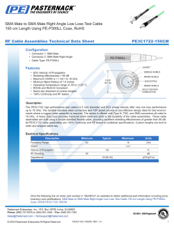 SMA Male to SMA Male Right Angle Low Loss Test Cable 150 cm