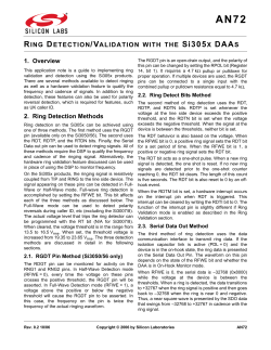 Ring Detection/Validation with the Si305X DAAs