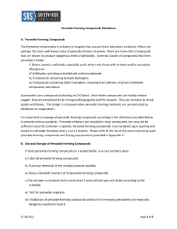 Peroxide-Forming Compounds Guidelines A. Peroxide
