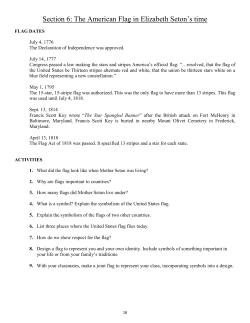 Section 6: The American Flag in Elizabeth Seton`s time