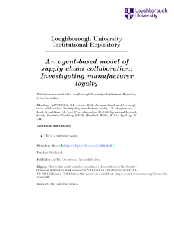 An agent-based model of supply chain collaboration: Investigating
