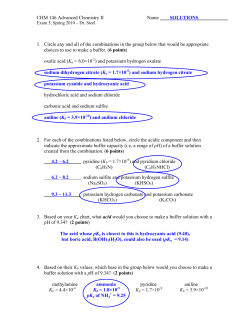 CHM 146 Advanced Chemistry II Name SOLUTIONS 1. Circle any