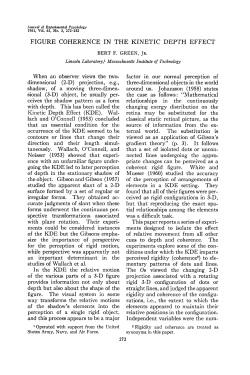 Bert (1961) Figure coherence in the kinetic depth effect