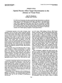 Spatial Precues Affect Target Discrimination in the Absence of
