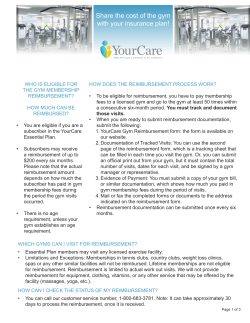 Gym Reimbursement Form