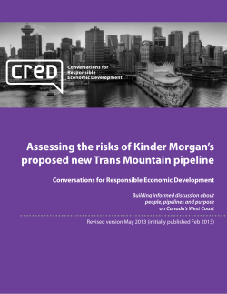 Assessing the risks of Kinder Morgan`s proposed new Trans