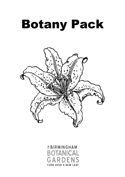 Botany Pack - Birmingham Botanical Gardens and Glasshouses