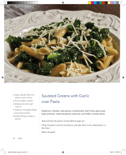 Saut&eacute;ed Greens with Garlic over Pasta