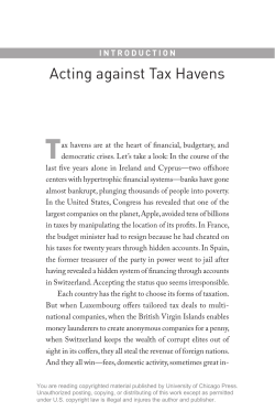The Hidden Wealth of Nations: The Scourge of Tax Havens