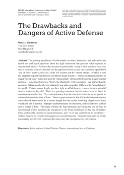 The Drawbacks and Dangers of Active Defense