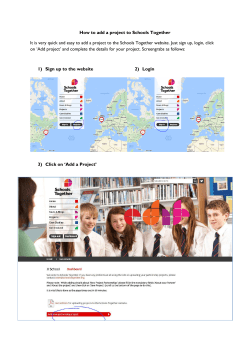 How to add a project to Schools Together It is very quick and easy to