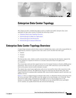 Enterprise Data Center Topology