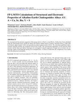FP-LMTO Calculations of Structural and Electronic Properties of